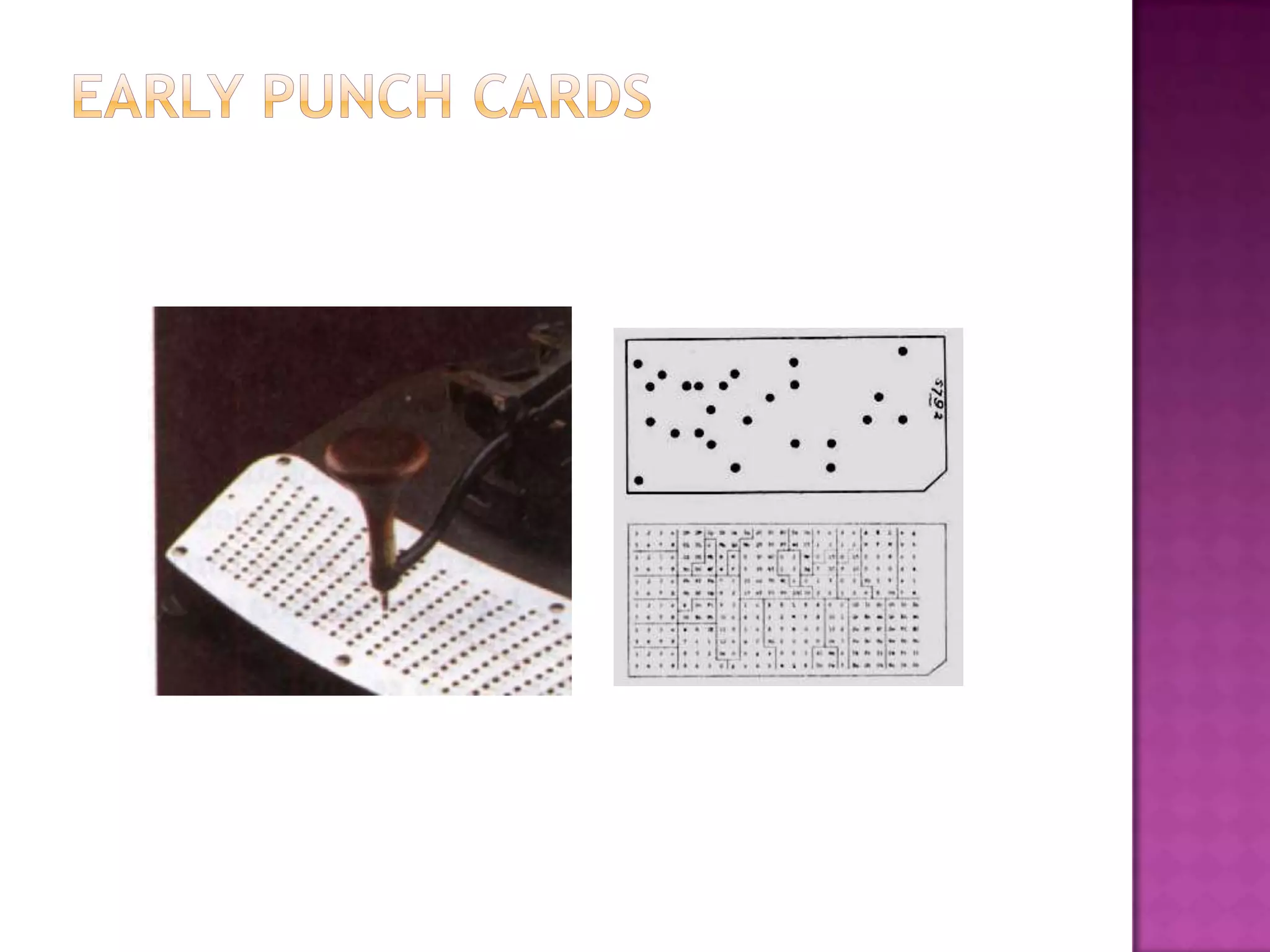 Early punch cards