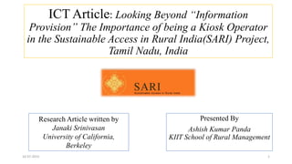 ICT SARI project | PPTX