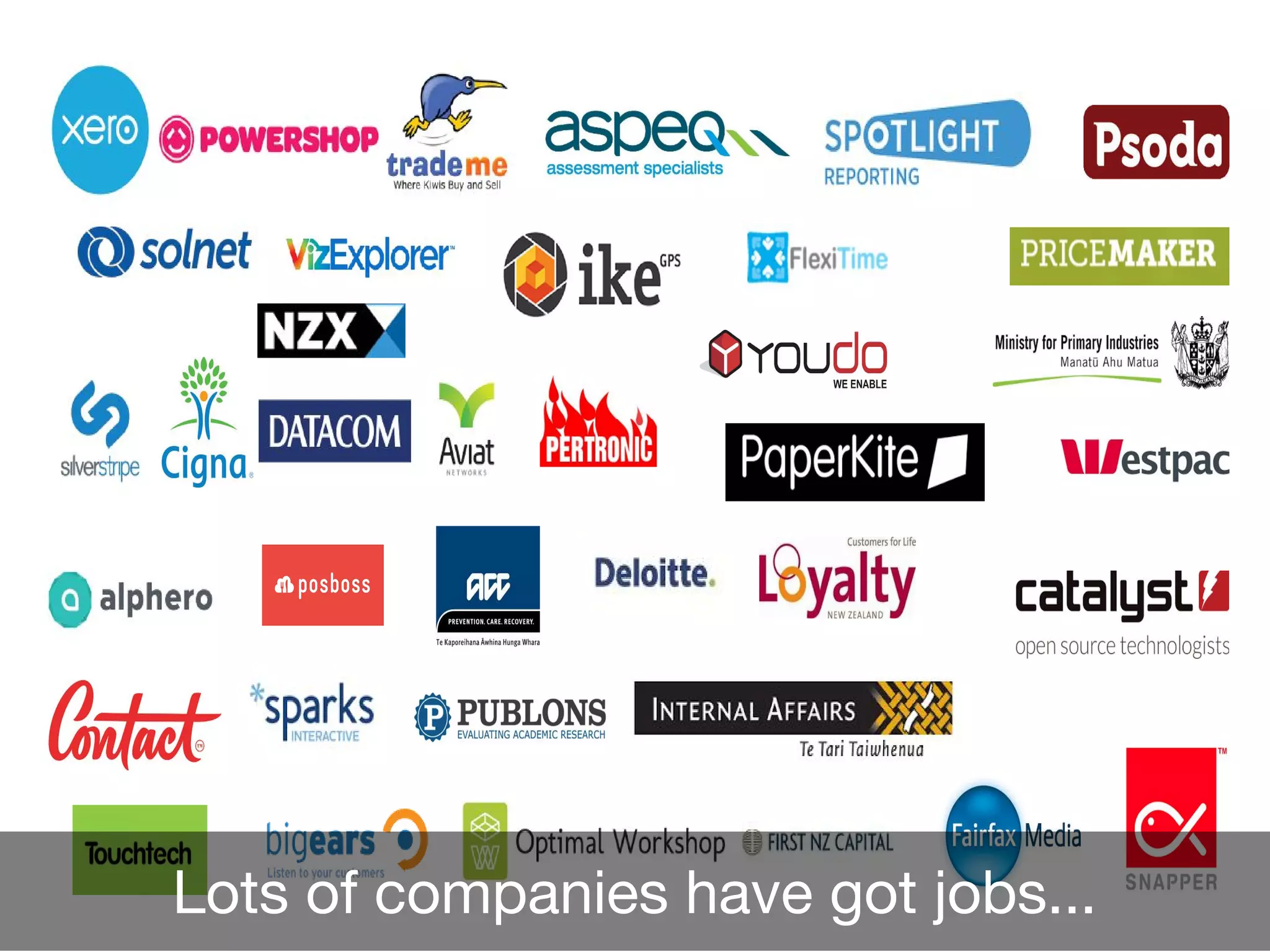 Lots of companies have got jobs...
 