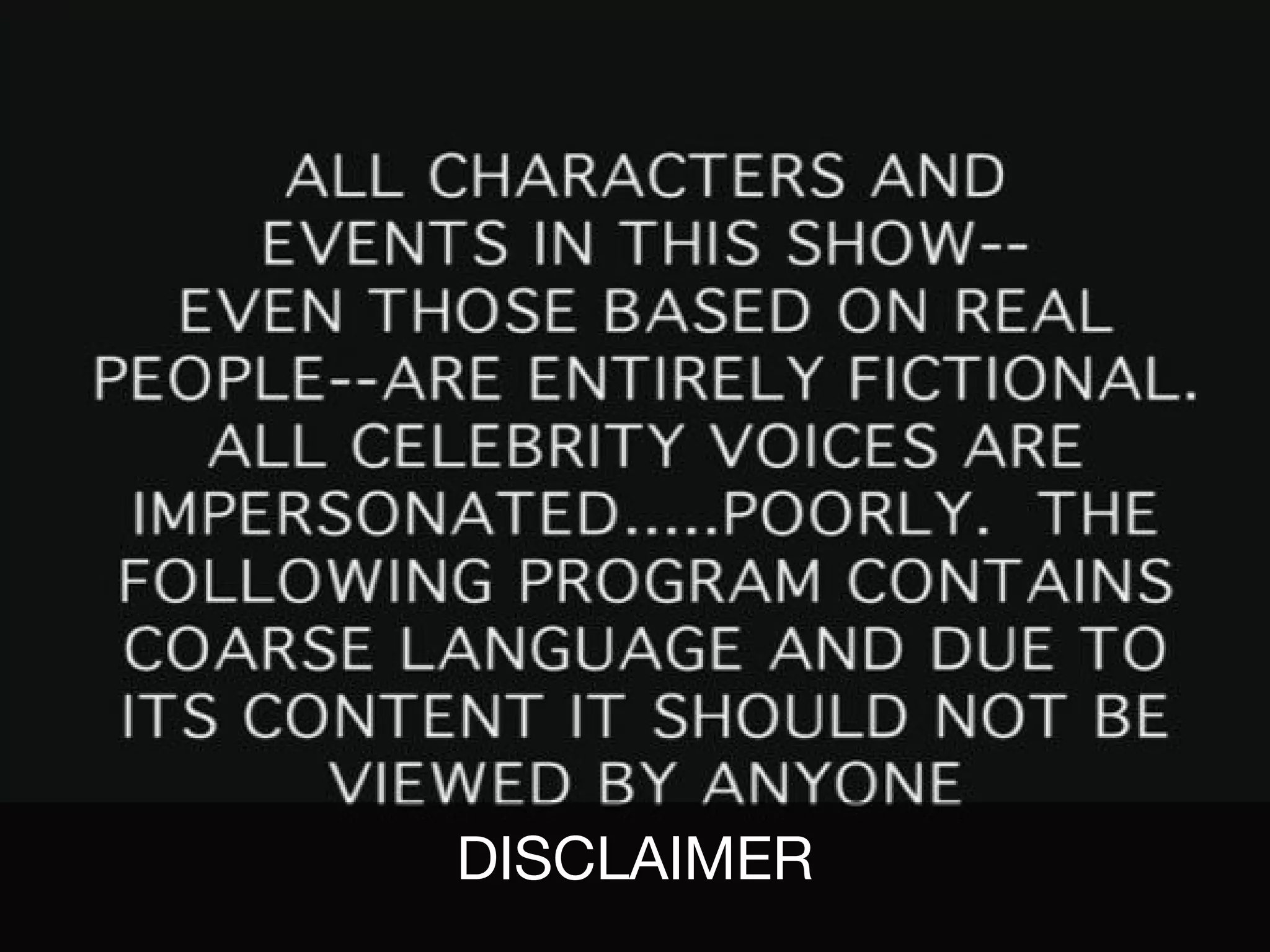 DISCLAIMER
 