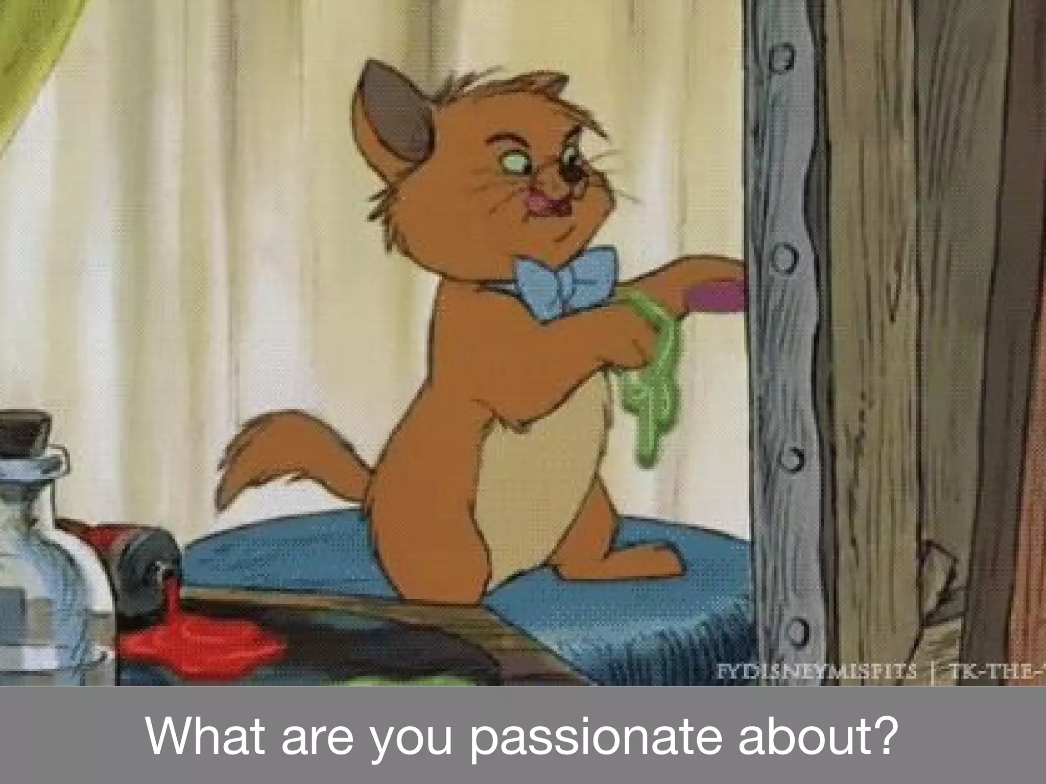 What are you passionate about?
What are you passionate about
 