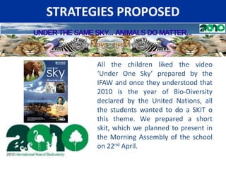 Story of GwaliorGwalior is experiencing hotter summers over past few years and people are complaining of receding ground water levels, older people talk about a bird named sparrow, which used to be ubiquitous life-form all over Gwalior, now very few left, die in hundreds in the summer due to heat and lack of water, forest cover around Gwalior is receding at an alarming rate, and the trees which are disappearing are not being replaced by new ones. The situation is alarming or sometimes almost hopeless, like in case of sparrows.Even if government passes resolutions and appoints committees, eventually it is up to us stand up make the difference.What is at stake? Is it only sparrows? Or few trees? Or may be ground water? Or is it more than that? Is our future safe? Is our future generation safe?
