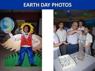 ANALYZING OUTCOME - 4SKITWe could not present our skit in the morning special assembly on the ‘Earth Day’, as the vacations already started. So we took the skit to a Children’s class organized in a residential society. We got two students from class VI to organize it. All the children participating in the skit enjoyed it, all the parents who came to watch it enjoyed it and appreciated the initiative. Everyone liked the message to create awareness about Bio-Diversity:We all share the same sky!Animals do matter!