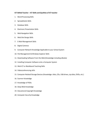 Ict skilled teacher | PDF