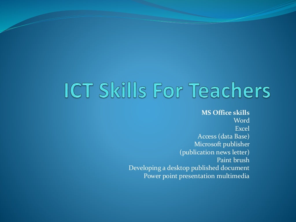 Ict skills for teachers