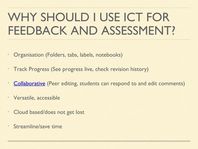 Ict tools for assessment feedback | PPT