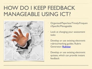 Ict tools for assessment feedback | PPT