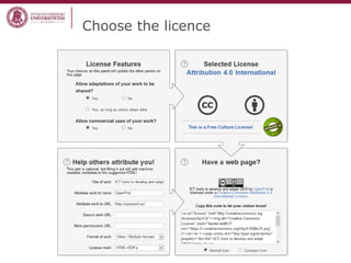 Choose the licence
 