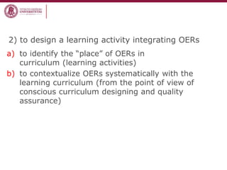 Selecting ICT tools for OER adaptation and use