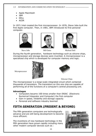 Advanced Technology Invented INFORMATION AND COMMUNICATION TECHNOLOGY (ICT 1) | DOC