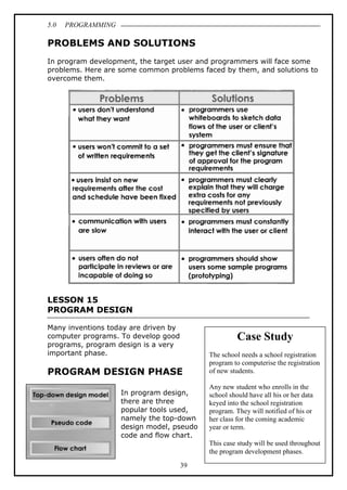 Case Study For Programming Ict topic 5 | PDF