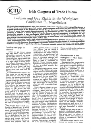 ICTU Lesbian and Gay Rights in the Workplace: Guidelines for Negotiators