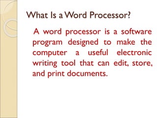 Ict Word Processing Software ICT_Unit_IV_Dr_NS_Part_1.ppt