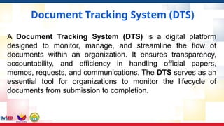 Updates on the Document Tracking System. | PPTX