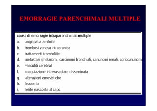EMORRAGIE PARENCHIMALI MULTIPLE
 