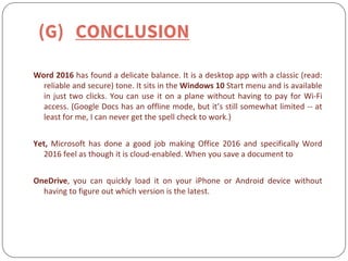 Ict word (2016) presentation | PPTX