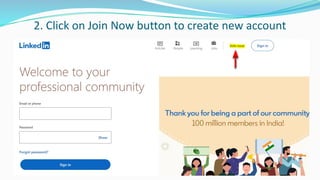 2. Click on Join Now button to create new account
 
