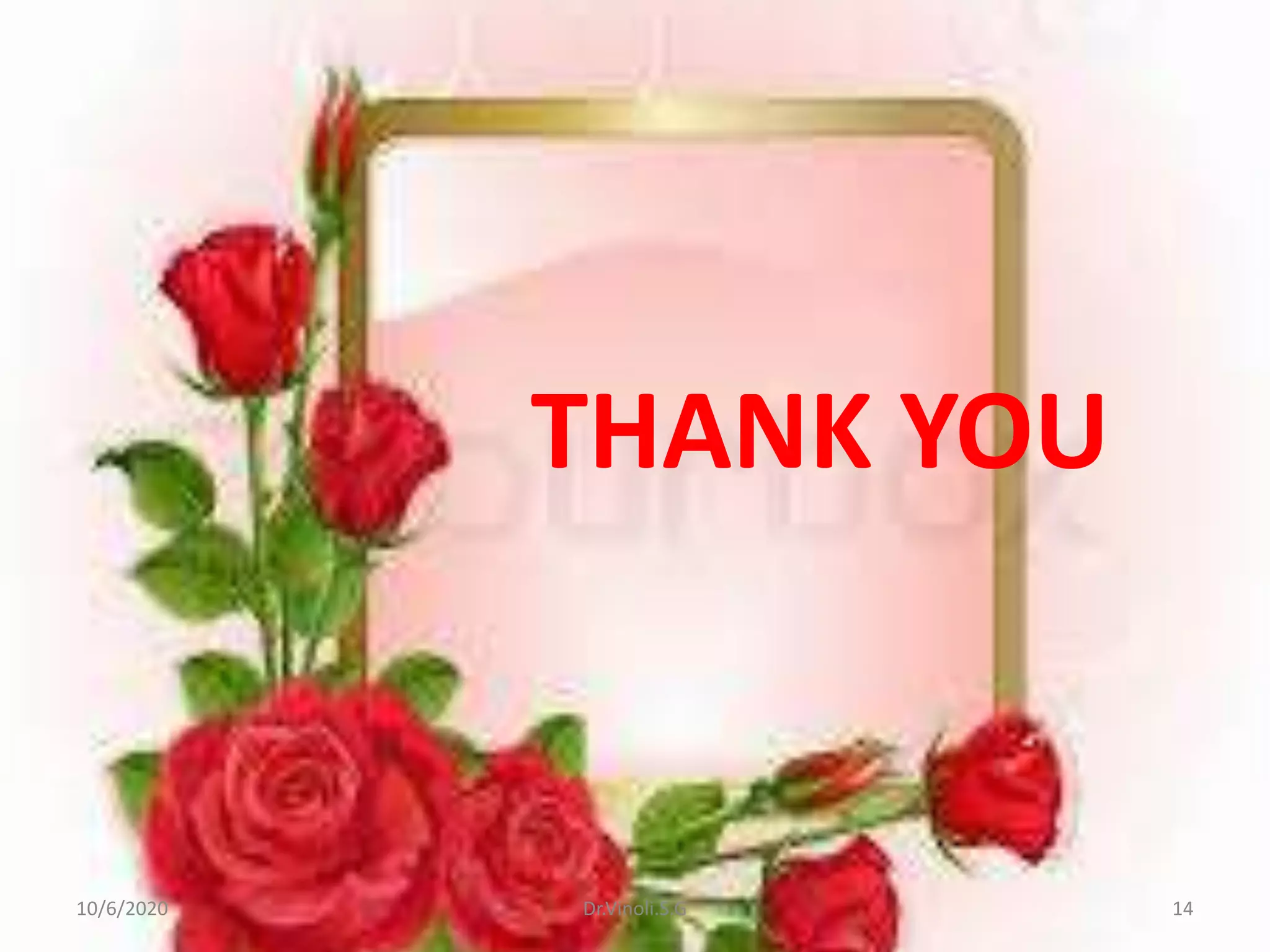 THANK YOU
10/6/2020 14Dr.Vinoli.S.G
 