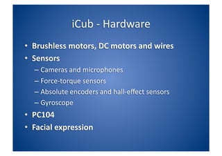 Icub Motor Control Gui Introduction to humanoid robot iCub, YARP and simulator | PPT