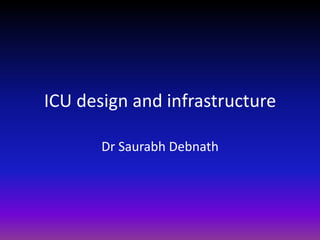 ICU design and infrastructure
Dr Saurabh Debnath
 
