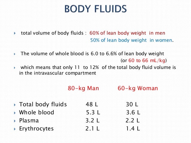 body fluid compartments calculations body fluid compartments calculations