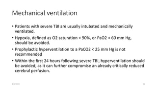 Tbi Pao2 Graph ICU management of traumatic brain injury | PPTX