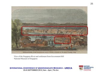 INTERNATIONAL CONFERENCE OF UNDERGRADUATE RESEARCH – URECA
24-25 SEPTEMBER 2019 | 9am – 8pm | The Arc
25
View of the Singapore River and settlement from Government Hill
National Museum of Singapore
 