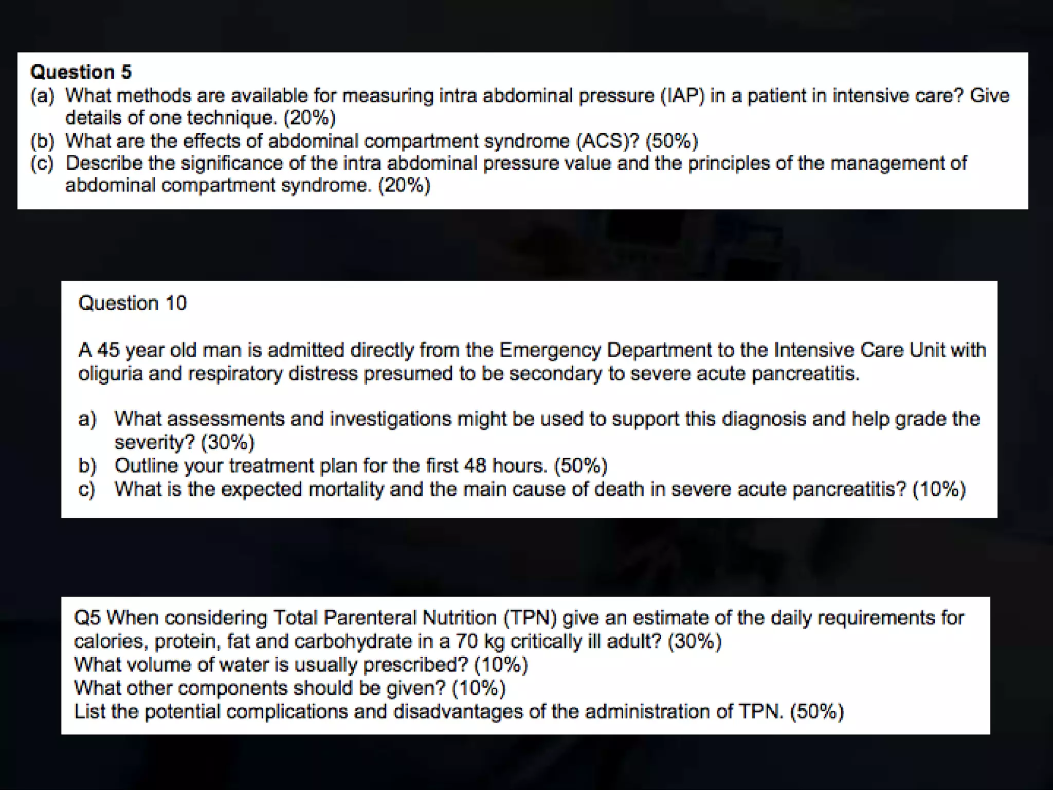 Fluid balance and outcome