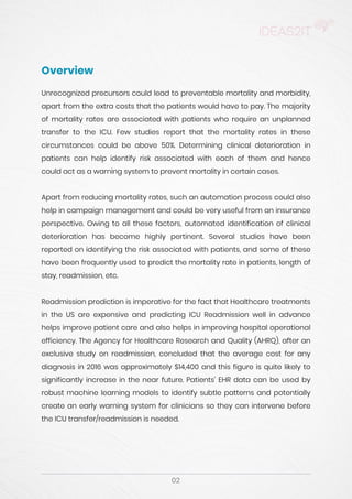 Intensive Care Unit (ICU) Readmission Prediction - Ideas2IT | PDF