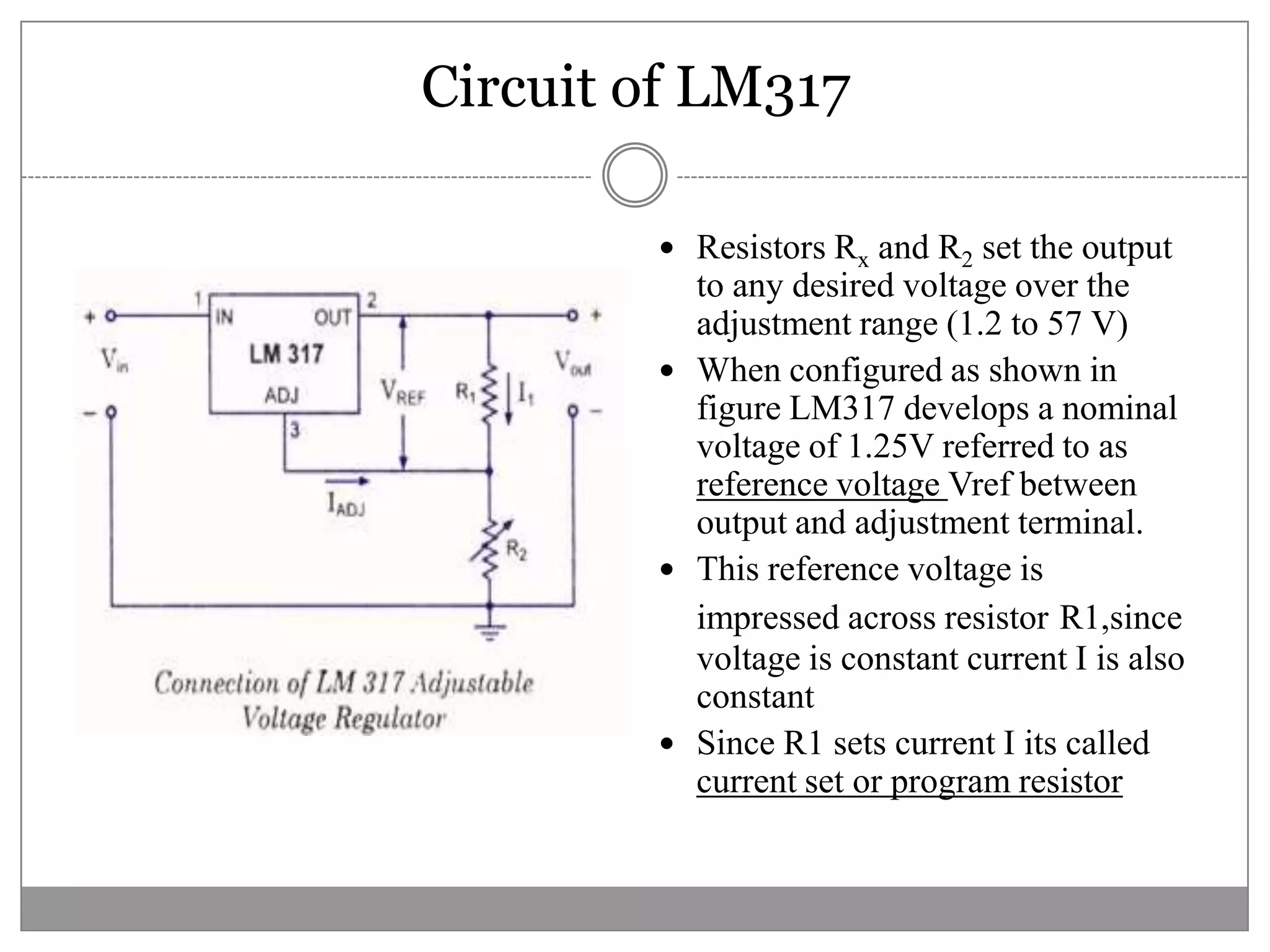 Load regulation: defined as the change in output voltage for a change in load current.