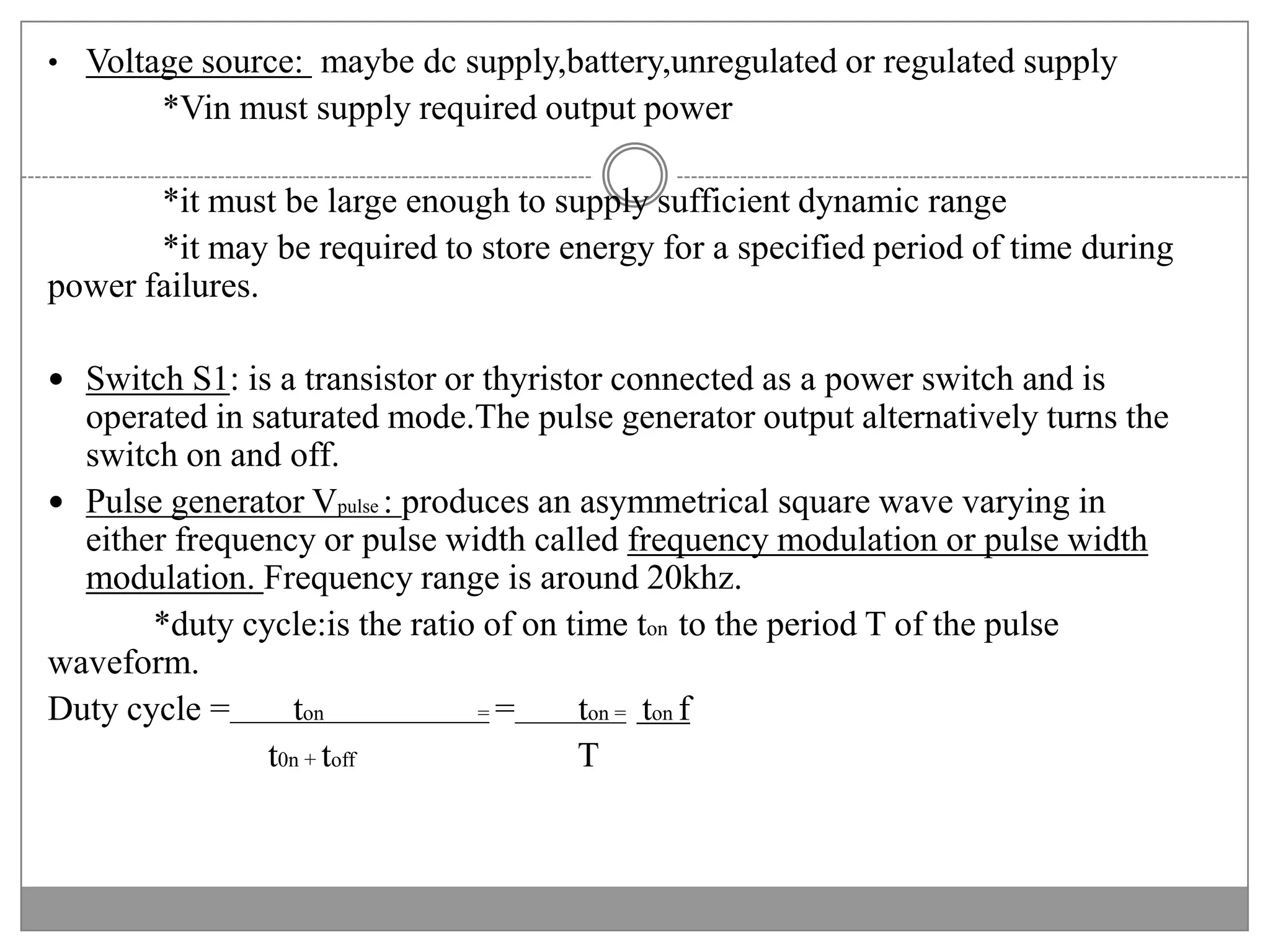 Basic building block of +ve regulators