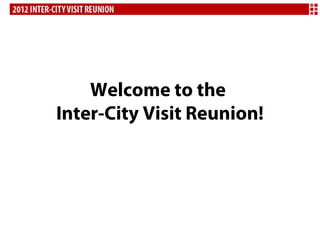 Welcome to the
Inter-City Visit Reunion!
 