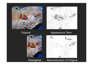 Original              Appearance Term
                                  EA|B
                                  EA|B




      Retargeted   Reconstruction of Original
 