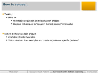 Tasktop Software Task Pattern to support Task-centric Social Software Engineering | PPT