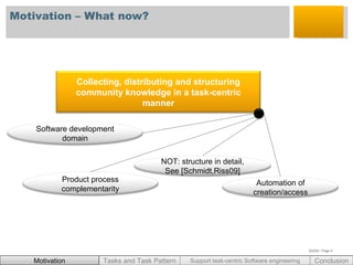Task Pattern to support Task-centric Social Software Engineering | PPT