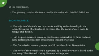 INTERNATIONAL CODE OF ZOOLOGICAL NOMENCLATURE | PDF