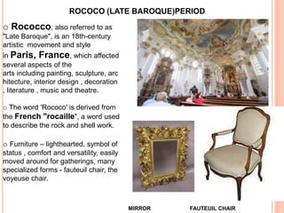Paris Overview Rococco Id 2 a - history of interior | PPTX