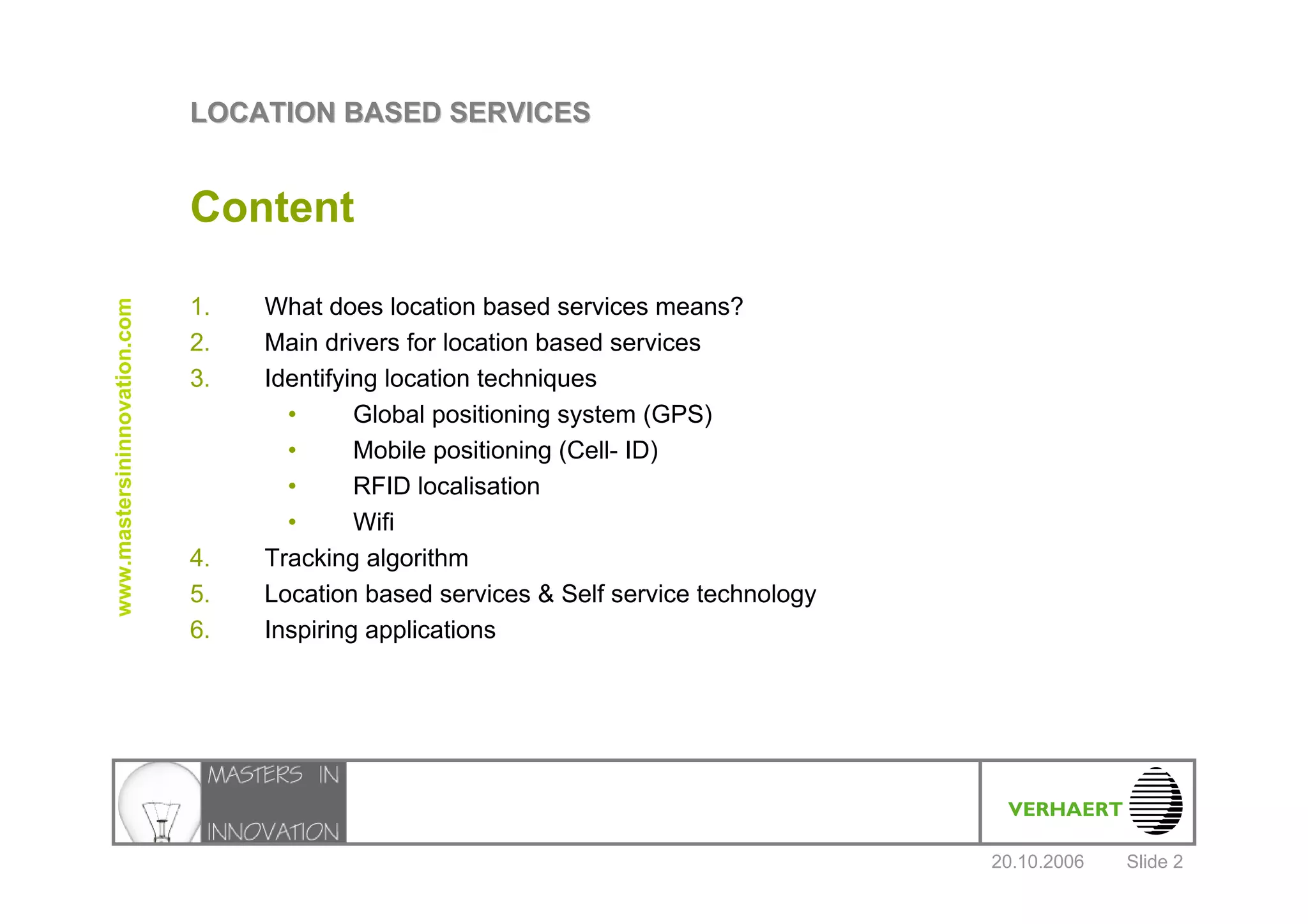 Location Based Services Verhaert