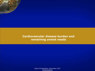 1
Cardiovascular disease burden and
remaining unmet needs
Date of Preparation: December 2015
PROES008059
 