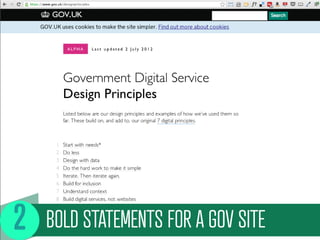 BOLD STATEMENTS FOR A GOV SITE
 