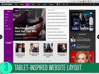 TABLET-INSPIRED WEBSITE LAYOUT
 