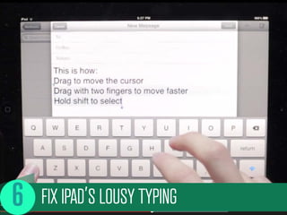 FIX IPAD’S LOUSY TYPING
 