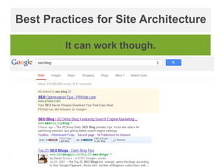 Best Practices for Site Architecture
@dohertyjfJohn Doherty
It can work though.
 