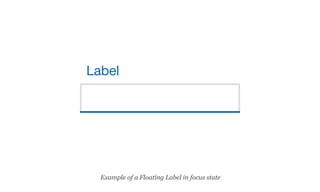 Label
Example of a Floating Label in focus state
 