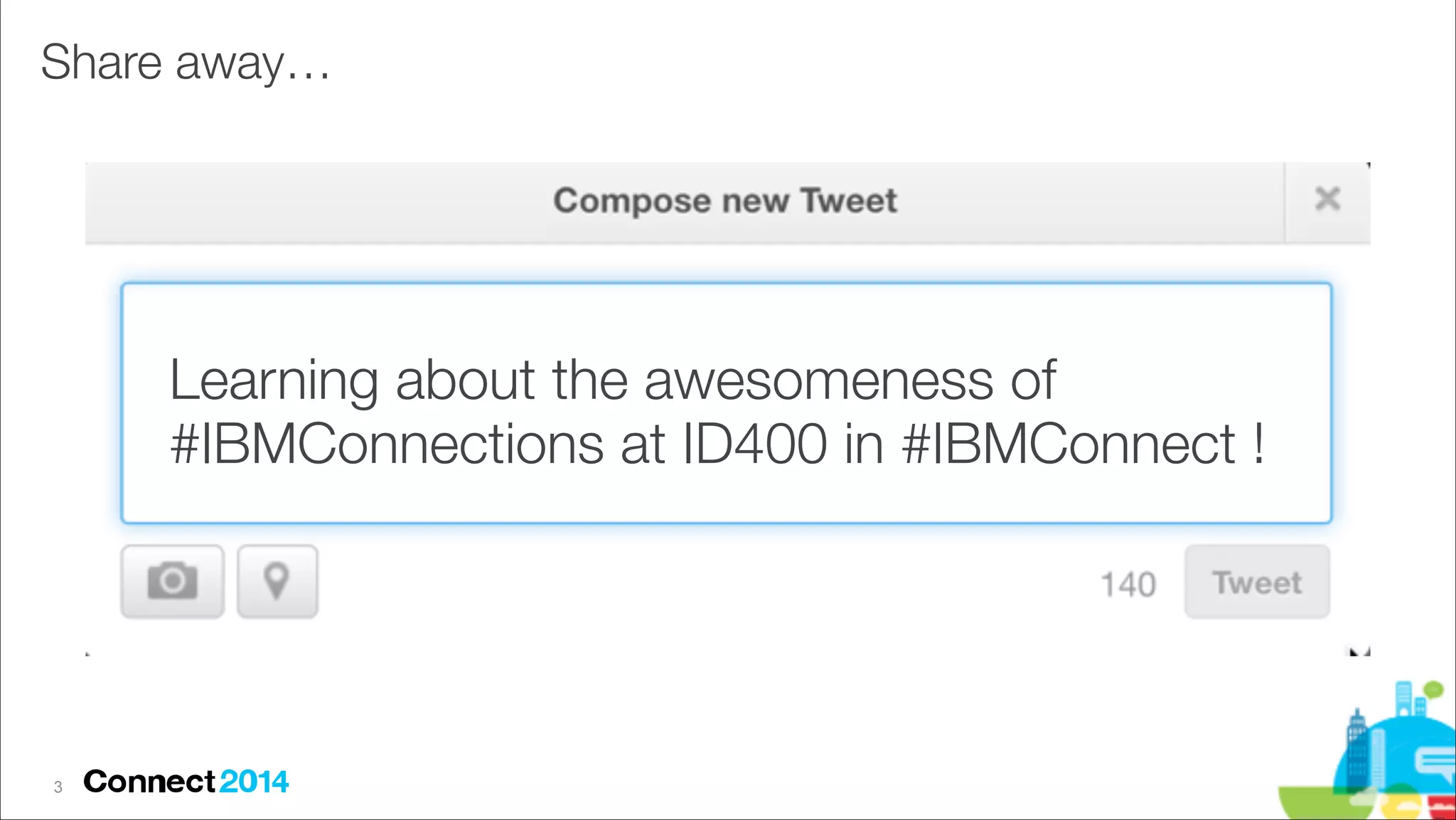 Share away…

Learning about the awesomeness of
#IBMConnections at ID400 in #IBMConnect !

!3

 