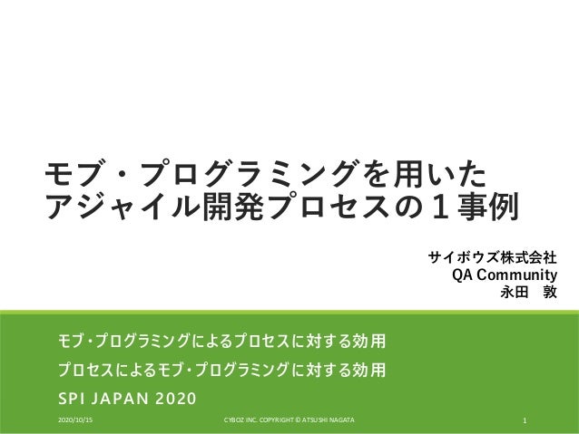 Slide Top: モブ・プログラミングを用いたアジャイル開発プロセスの1事例