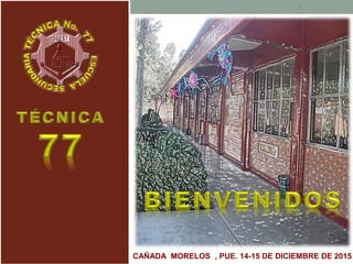 CAÑADA MORELOS , PUE. 14-15 DE DICIEMBRE DE 2015
1
 