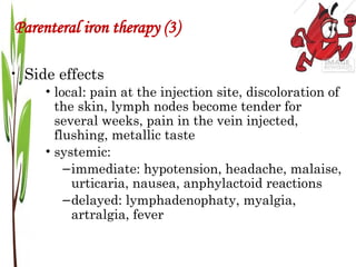 Iron Deficiency anemia clinical presentation and management | PPTX