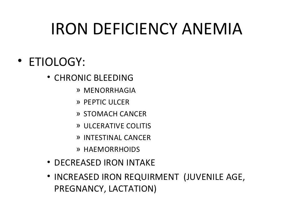 iron deficiency anemia