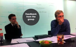Feedback
from the
group
 